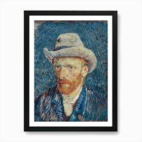 Self Portrait With Grey Felt Hat (1887), Vincent Van Gogh Art Print