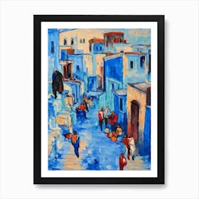 Port Of Fes Morocco Abstract Block harbour Art Print