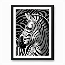 Zebra Head Art Print