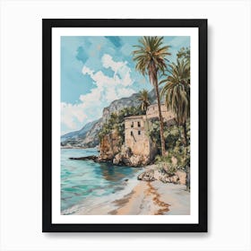 Kitsch Sicily Brushstrokes 4 Art Print