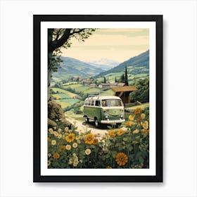 Travel Bus Art Print