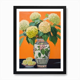 Flowers In A Vase Still Life Painting Hydrangea 6 Art Print