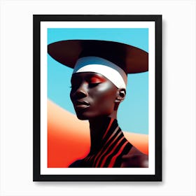 "Galactic Glam: Afrofuturism Trends Art Print