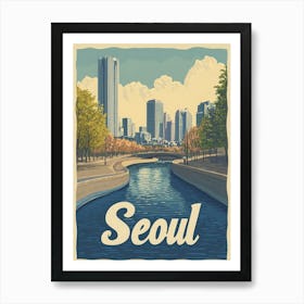 Aihrgdesign A Mid Century Modern Travel Poster For Seoul Show 2b3370d7 85fc 4c88 9d51 Dc894ee26c01 2 Art Print