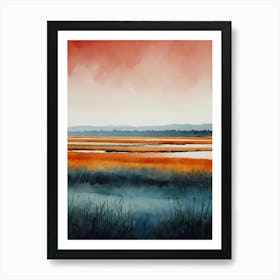 Marsh Sunset Art Print