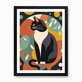 Cat In A Circle Art Print