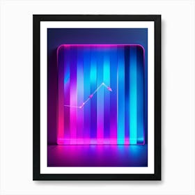 Abstract Navigation Arrows Digital Interface Design Fluid Lines Intersecting Gradient Colors Shif (2) Art Print