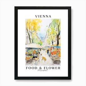 Food Market With Cats In Vienna 6 Poster Art Print