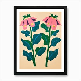Cut Out Style Flower Art Bluebell Art Print