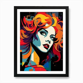 Redmond Washington Retro Pop Art 1 Art Print