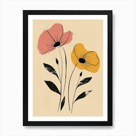 Granada Flower Market Boho Minimalist Style Art Print