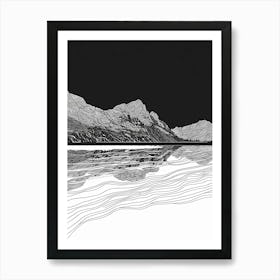 Ben Vorlich Loch Lomond Mountain Line Drawing 2 Art Print