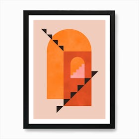 Architectural geometric shapes 4 Art Print