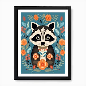 Baby Animal Illustration  Raccoon 3 Art Print