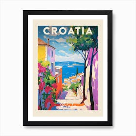 Pula Croatia 1 Fauvist Painting Travel Poster Art Print