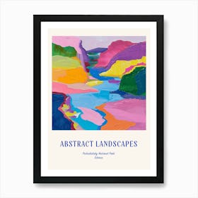 Colourful Abstract Pribaikalsky National Park Siberia 1 Poster Blue Poster