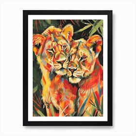 Transvaal Lion Rituals Fauvist Painting 1 Art Print