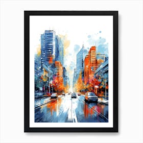 Abstract City Street Painting Art Print