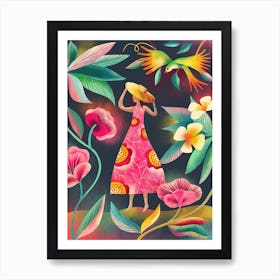 Tropical Lady Art Print