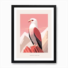 Minimalist Crested Caracara 1 Bird Poster Art Print
