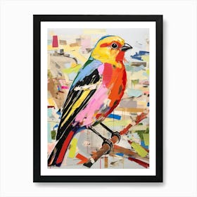 Colourful Bird Painting American Goldfinch 4 Art Print