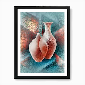 colord vases 3 Art Print