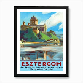 Esztergom, Danube River, Hungary Art Print