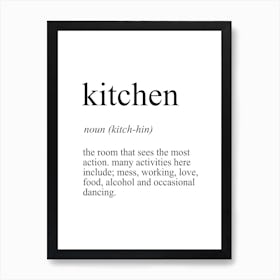 Kitchen Definition Meaning Art Print