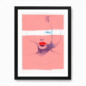 safe behind my mask Art Print