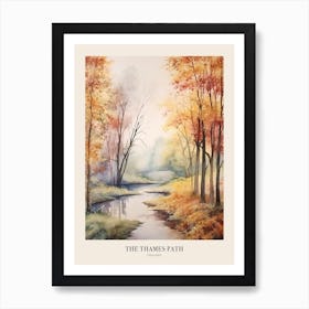 The Thames Path England 1 Uk Trail Poster Art Print