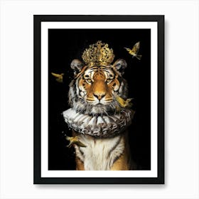 Tiger With Crown Art Print