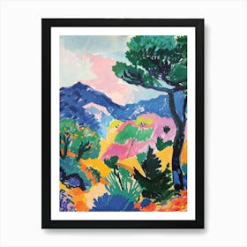 Matisse Inspired Colorful Abstract Landscape Art Print