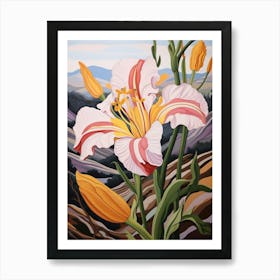 Gloriosa Lily 2 Flower Painting Art Print