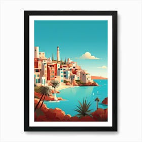 Ibiza, Spain, Flat Illustration 4 Art Print