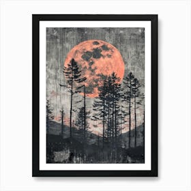 Full Moon In The Forest 15 Art Print