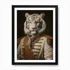 Victorian Animal Portrait, Dressed Animal Print, Royal Tiger Poster, Royal Animal Prints, Renaissance Animal Portraits, Vintage Inspired Art Art Print