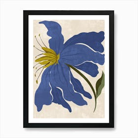 Blue Clematis Art Print