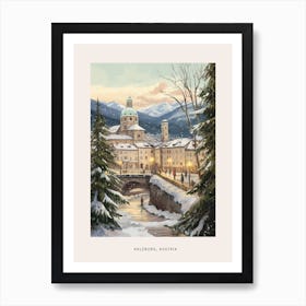 Vintage Winter Poster Salzburg Austria 3 Art Print