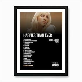 Happier Than Ever - Billie Eilish - Album Poster Art Print