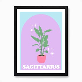Botanical Star Sign Sagittaruis Art Print