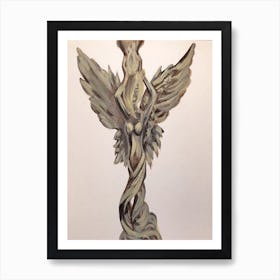 Candlestick Girl Angel Art Print