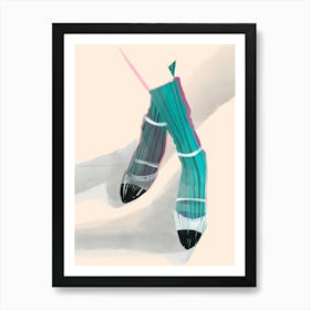 Green Socks Art Print