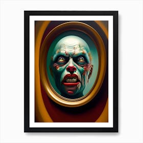 Zombie In A Mirror Art Print