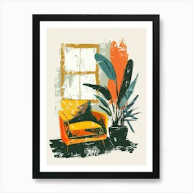 Pastel Mirage Mid Century Style Art Print