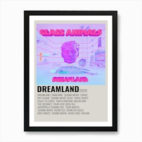 Glass Poster Animals Dreamland Music Album Cover Art Print