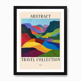 Abstract Travel Collection Poster Chile 1 Art Print