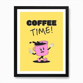 Coffee Time - Yellow Art Print