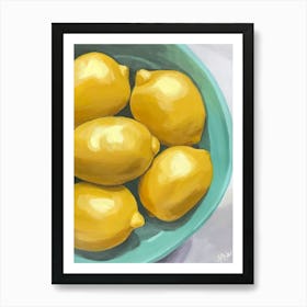 Lemon bowl  Art Print