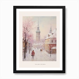 Dreamy Winter Painting Poster Tallinn Estonia 4 Art Print
