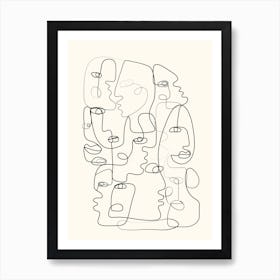 Abstract Faces 1 Art Print